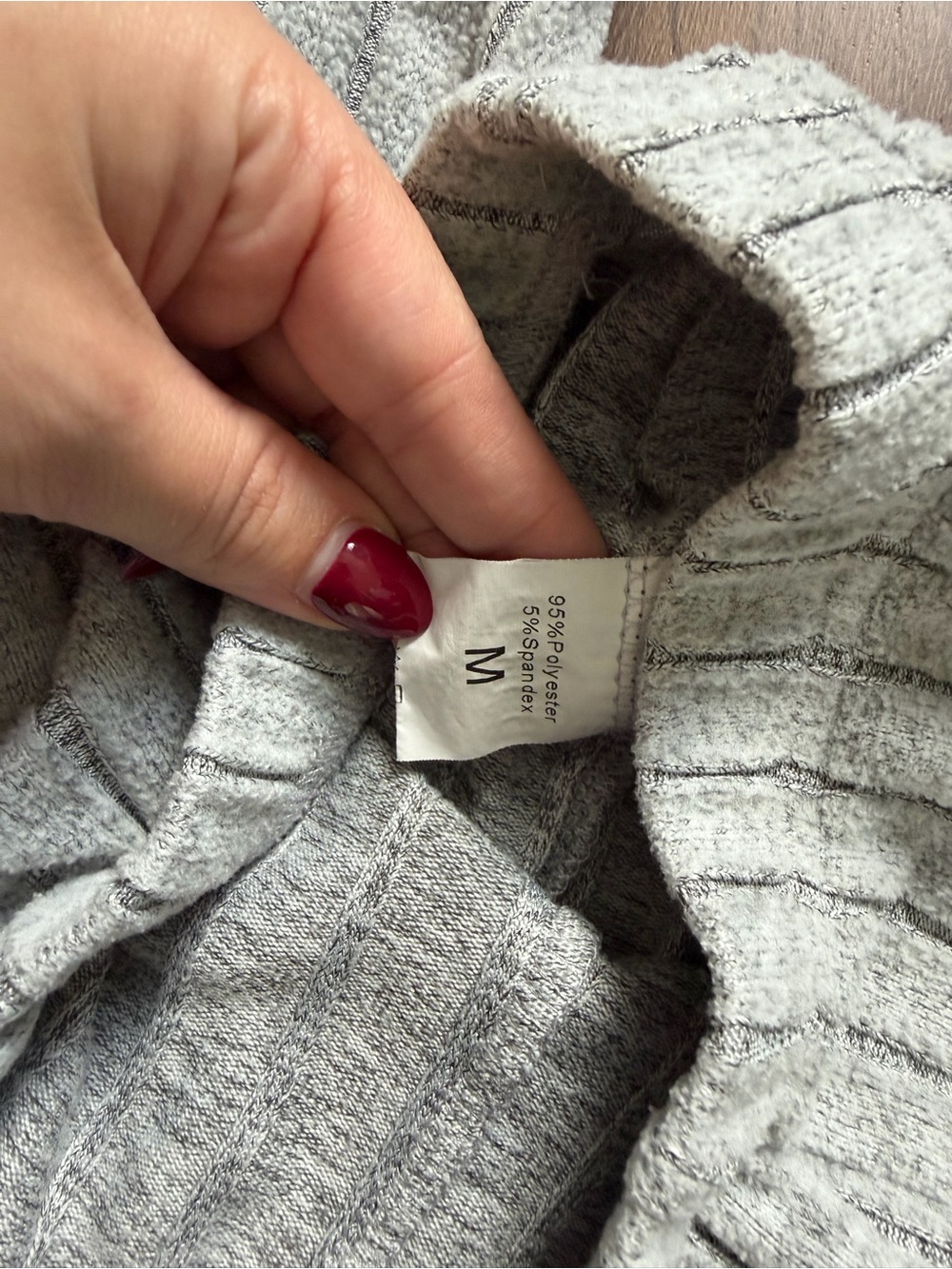 Women’s Ribbed Short Set - Light Gray - Picture 4 of 4